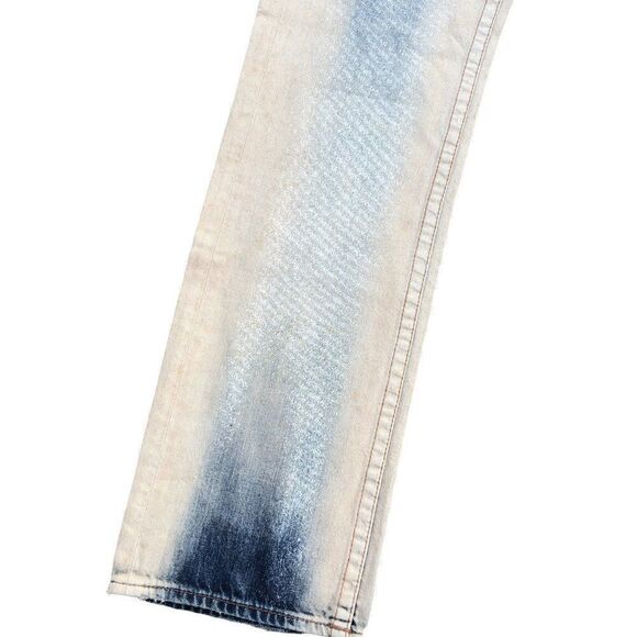 True Religion Jeans Size 32 STRAIGHT Blue Paint Splatter - Picture 9 of 10